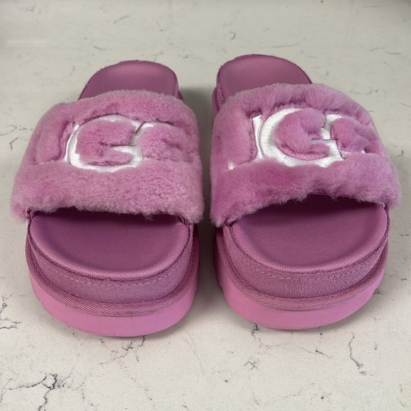 UGG Laton Fur Slide 111236 Wildflower Fluff Size 8 - Picture 3 of 16